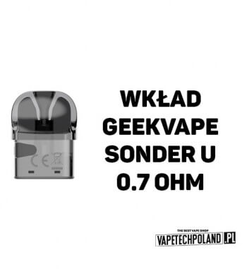 Wkład - Geekvape Sonder U - 0.7ohm  Wymienny wkład do Geekvape Sonder U 
Grzałka: 0.7ohm. 2