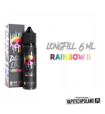 Longfill DARK LINE - RAINBOW II 6ml  RAINBOW II - To druga odsłona słynnego Rainbow z naszej serii. Płyn stworzony z 12 różnych 