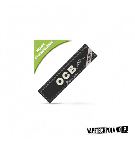 Bletki/Bibułki OCB Slim Premium + Filtry  Wykonane z naturalnego papieru lnianego z dodatkiem gumy arabskiej, opatrzone znakiem 