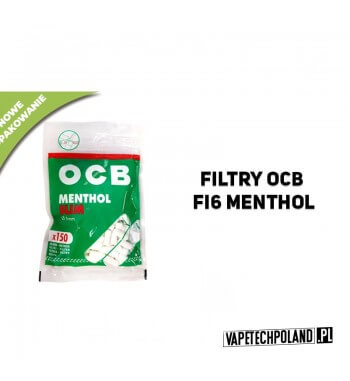 Filtry OCB fi6 Slim Menthol  Wysokiej jakości filtry w rozmiarze SLIM. Mentholowy aromat. Wymiary: 15x6 mm Pakowane po 150 sztuk