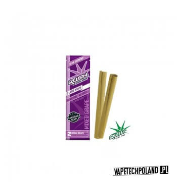 Kush Herbal Wraps x2 - Mixed Grape  Wolnopalące, aromatyzowane owijki papierosowe. Wykonane z kanadyjskich konopi.Zwinięte w spe