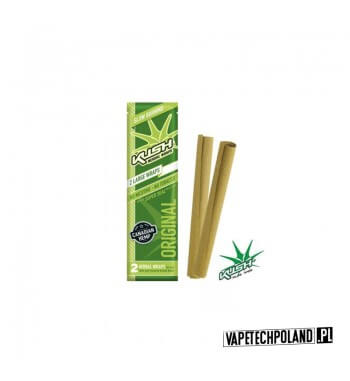 Kush Herbal Wraps x2 - Original  Wolnopalące, aromatyzowane owijki papierosowe. Wykonane z kanadyjskich konopi.Zwinięte w specja