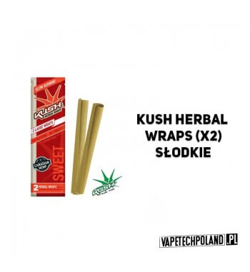 Kush Herbal Wraps x2 - Sweet  Wolnopalące, aromatyzowane owijki papierosowe. Wykonane z kanadyjskich konopi.Zwinięte w specjalne