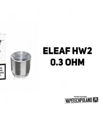 Grzałka - Eleaf HW2 - 0.3ohm  Grzałka - Eleaf HW2 - 0.3ohm
Grzałka pasuję do następujących sprzętów:
-Ello Mini
-Ello Mini XL
-i