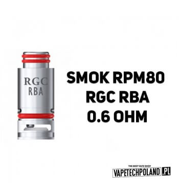 Grzałka - Smok RPM80 RGC RBA - 0.6ohm  Grzałka - Smok RPM80 RGC RBA - 0.6ohm
Grzałka pasuję do następujących sprzętów:
- RPM80 k
