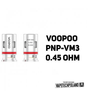 Grzałka - VooPoo PNP-VM3 - 0.45ohm  Grzałka - VooPoo PNP-VM3 - 0.45ohm
Grzałka pasuję do następujących sprzętów:
- Vinci,
 
- Dr