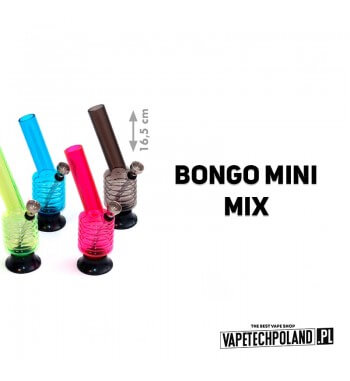 Fajka Bongo 25 Akrylowa - 16cm  Fajki wodne typu bongo w różnych kolorach.Wysokość fajki: 16,5 cm. 2