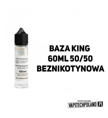 BAZA KING 60ML - 50VG/50PG 0MG  Baza bezsmakowa, beznikotynowa, 50VG/50PG 
 60ml bazy w butelce. 2