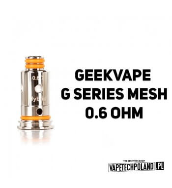 Grzałka - Geekvape G Series mesh - 0.6ohm  Grzałka - Geekvape G Series mesh - 0.6ohm
Grzałka pasująca do Aegis Pod, Wenax Stylus