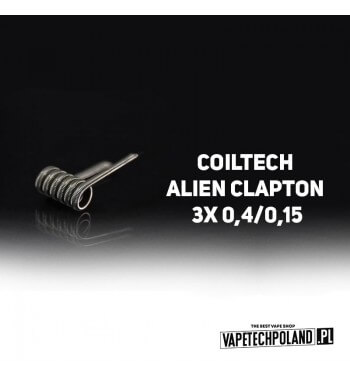 CoilTech Alien Clapton 3x0,4/0,15 - 1 SZT  Produkt CoilTech - grzałka ALIEN CLAPTON.
Zestaw zawiera 1szt. 2