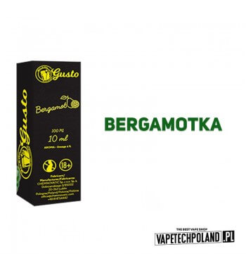 Aromat Gusto - Bergamot 10ml  Aromat o smaku bergamotki.
 
Sugerowane dozowanie: 6%
Pojemność: 10ml 2