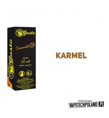 Aromat Gusto - Caramel 10ml  Aromat o smaku karmelu.
 
Sugerowane dozowanie: 6%
Pojemność: 10ml 2