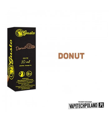Aromat Gusto - Donut 10ml  Aromat o smaku pączka.
 
Sugerowane dozowanie: 6%
Pojemność: 10ml 2