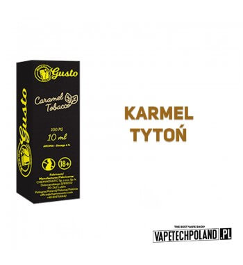 Aromat Gusto - Caramel Tobacco 10ml  Aromat o smaku tytoniu karmelowego.
 
Sugerowane dozowanie: 6%
Pojemność: 10ml 2