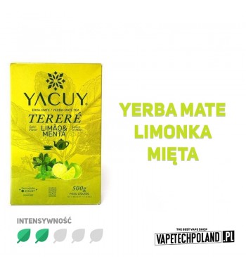 Yerba Mate Yacuy - Terere Limao - Menta 500g  Opis Yerba Mate Terere Lemon Mint:
Yerba Mate Yacyu Menta Limon to brazylijska mie