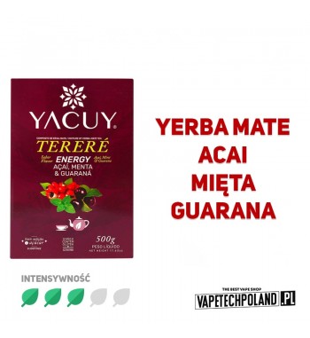 Yerba Mate Yacuy - Terere Energy 500g  Yerba Mate Yacuy Terere Acai, Mint and Guarana:
Yerba Mate Yacuy Terere Energy to perfekc