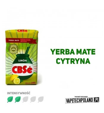 Yerba Mate CBSe -  Limon 500g  CBSe Limon Yerba Mate:
Yerba Mate o smaku cytrynowym. Argentyńska yerba mate (liście i patyczki) 