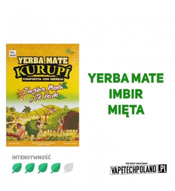 Yerba Mate Kurupi - Ginger, Mint and Green Tea 500g  Yerba mate Kurupi Ginger, Mint and Green tea.
Mamy dla was absolutną nowość