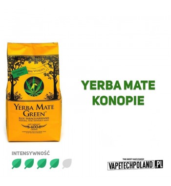 Yerba Mate Green - Original Caanabis 400g  Opis Yerba Mate Original Cannabis: 
Pierwsza oryginalna Mate Green z konopiami . Komp