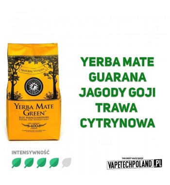 Yerba Mate Green - Fuerte 400g  Opis Yerba Mate Green Fuerte:
To mieszanka o wyjątkowym smaku, aromatyzowana naturalnym aromatem