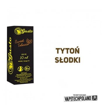 Aromat Gusto - Sweet Tobacco 10ml  Aromat o smaku słodkiego tytoniu.
 
Sugerowane dozowanie: 6%
Pojemność: 10ml 2