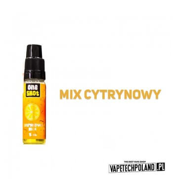 Premix ONE SHOT - Cytrynowy Mix  5ml  Premix o smaku mixu cytrusów. 
5ml płynu w butelce o pojemności 15ml
DO BUTELKI NALEŻY DOL