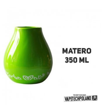 Matero Ceramico - Luka Green 350ml  Ceramiczna matero stabilna i całkowicie szkliwiona. Pojemność ok. 350 ml zapewnia, że pomieś