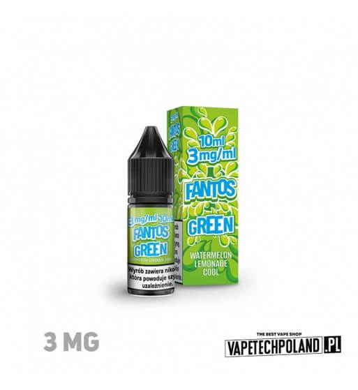 LIQUID FANTOS - GREEN FANTOS 10ML 3MG  Liquid Fantos Green Fantos.
Zawartość nikotyny: 3MG
Pojemność: 10ml  
 1