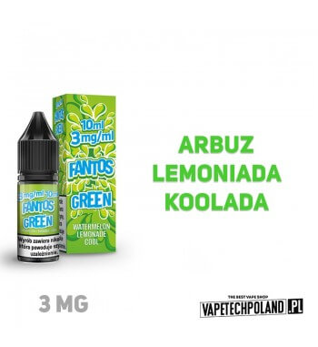 LIQUID FANTOS - GREEN FANTOS 10ML 3MG  Liquid Fantos Green Fantos.
Zawartość nikotyny: 3MG
Pojemność: 10ml  
 2
