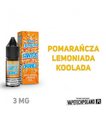 LIQUID FANTOS - ORANGE FANTOS 10ML 3MG  Liquid Fantos Orange Fantos.
Zawartość nikotyny: 3MG
Pojemność: 10ml  
 1