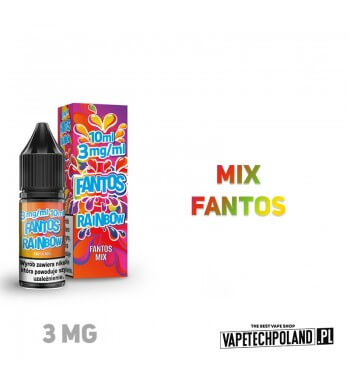 LIQUID FANTOS - RAINBOW FANTOS 10ML 3MG  Liquid Fantos Rainbow Fantos.
Zawartość nikotyny: 3MG
Pojemność: 10ml  
 2