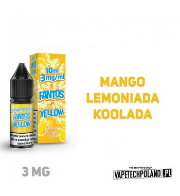 LIQUID FANTOS - YELLOW FANTOS 10ML 3MG  Liquid Fantos Yellow Fantos.
Zawartość nikotyny: 3MG
Pojemność: 10ml  
 2