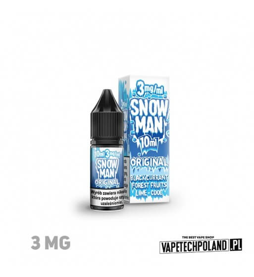 LIQUID SNOWMAN - ORIGINAL 10ML 3MG  Liquid Snowman Original.
Zawartość nikotyny: 3MG
Pojemność: 10ml  
 1