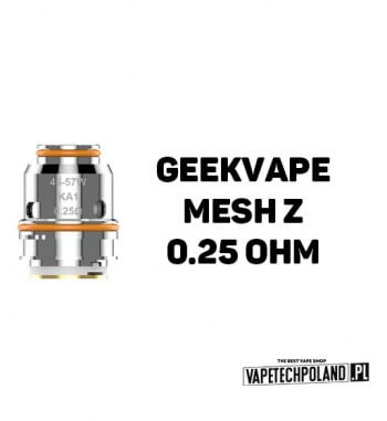 Grzałka - Geekvape Mesh Z - 0.25ohm  Grzałka - Geekvape Mesh Z Zeus - 0.25ohm
Grzałka pasuję do następujących sprzętów:
- Geekva