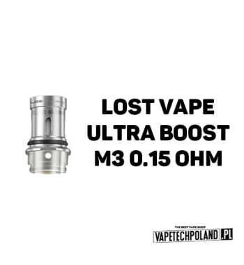 Grzałka - Lost Vape Ultra Boost M3 - 0.15ohm  Grzałka - Lost Vape Ultra Boost M3 - 0.15ohm
Grzałka pasuję do następujących sprzę