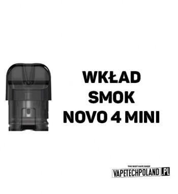 Wkład - Smok Novo 4 Mini - pusty  Wymienny wkład do Smok Novo 4 Mini POD.
Grzałka: bez grzałki - pusty.
Pojemość: 2 ml. 2