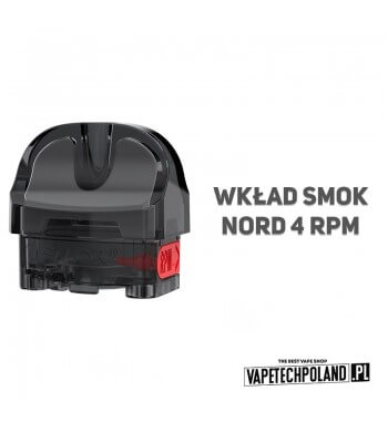 Wkład - Smok Nord 4 RPM - pusty  Wymienny wkład do Smok Nord 4 RPM
Grzałka: bez grzałki - pusty.
Pojemość: 4,5ml. 1